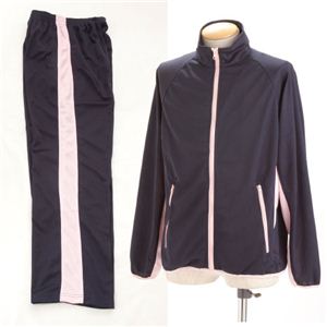 ラインメッシュセットアップ ネイビー×ピンク M