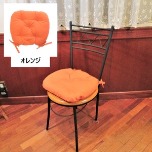 バテイ型 シートクッション/座布団 【オレンジ】 厚み6cm 紐付き 洗える 日本製 バテイ型 シートクッション/座布団 【オレンジ】 厚み6cm 紐付き 洗える 日本製