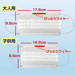 大人用 使い捨てマスク1ケース(40箱 2000枚)