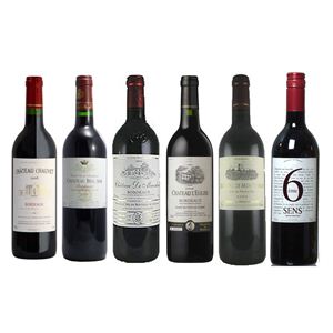 フランスワイン 銘醸地 赤ワイン お買い得6本セット（750ml×6種類） - 拡大画像