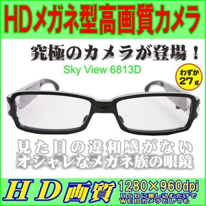 【電丸】HDメガネ型高画質カメラ【sky view 6813D】 - 拡大画像
