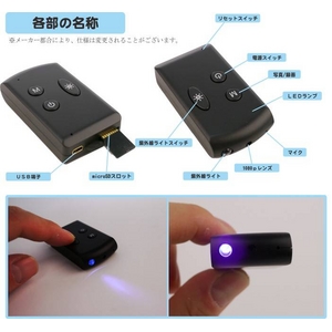 フルハイビジョンタイプのスパイカメラです。防犯カメラとしても使用可能です。