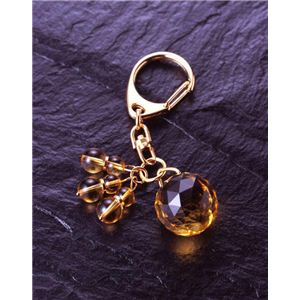 ST-295 スワロフスキー黄水晶ひょうたんキーホルダー - 拡大画像