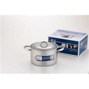 YH8504 本職の逸品 槌目入り深型両手鍋20cm - 拡大画像