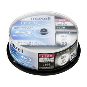 maxell BR25PWPC.20SP データ用ブルーレイディスクBD-Rひろびろ超美白レーベル 25GB 20枚入