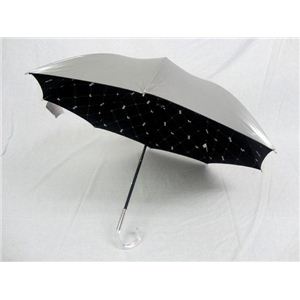 UVION シルバーコーティング DOG 47cmショートスライド長傘 ブラック 3267