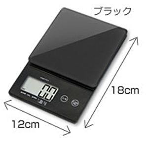 デジタルスケール「ストリーム」2kg KS-245 ブラック 