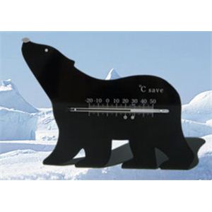 温度計 ホワイトベアー ブラック  - 拡大画像
