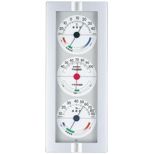 快適モニター（温度・湿度・不快指数計） シャインシルバー CM-635 - 拡大画像