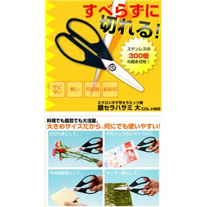 銀セラハサミ 大 COL-HWB  - 拡大画像