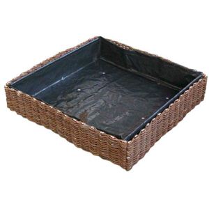 菜菜畑 籐カバー付プランター 大 F6130