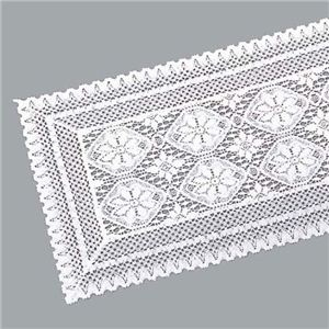 川島織物セルコン オールトーションレース テーブルセンター 40×160 ホワイト HK1172 - 拡大画像