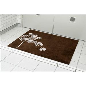 アジアンフラワー 玄関マット 60×80 504420068418 - 拡大画像