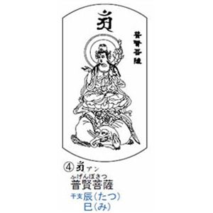 純チタン守り本尊ネックレス 普賢菩薩