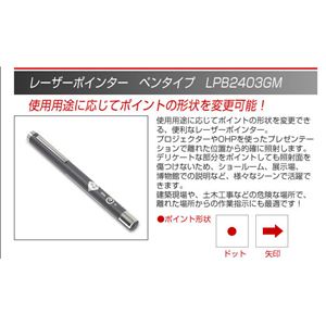 レーザーポインター ペンタイプ LPB2403GM