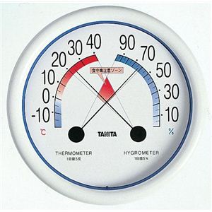 タニタ食中毒注意ゾーン付温湿度計 5488