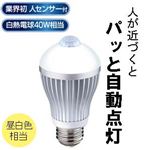 S-LED40 RITEX 人センサー付LED電球40型 N・昼白色相当