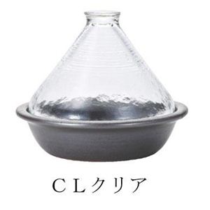 石塚硝子 耐熱硝子器スチームドーム（タジン鍋） 萬古焼（ばんこやき） F49328・CLクリア