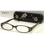 サクラ柄シニアグラス +2.00 DR701-3ブラウン （老眼鏡）