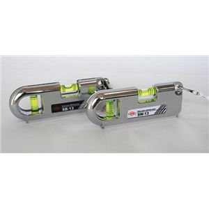 アカツキ ポケット水平器 ホワイトSW-13