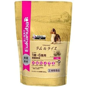 422010 ユーカヌバ 成犬用 健康維持用（小粒） ラム＆ライス 1～6歳用 500g×12個