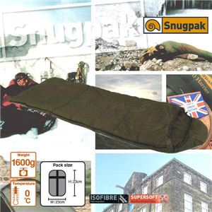 《Snugpak スナッグパック》SLEEPER LITE SQUAREスリーパーライトスクエア キャンピング寝袋（シュラフ）【オリーブ】