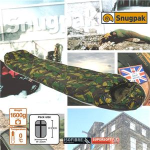 《Snugpak スナッグパック》SLEEPER ZERO CAMOスリーパーゼロカモ（迷彩） キャンピング寝袋（シュラフ）【カモフラージュ】