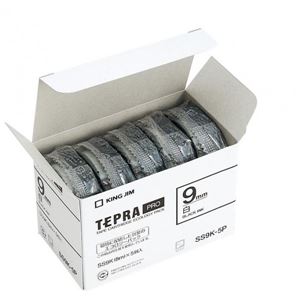 キングジム 「テプラ」 PROテープエコパック（5個入り） 9mm 白・SS9K-5P