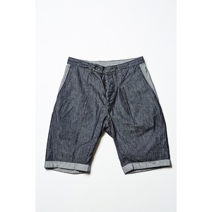 VADEL intuck trousers shorts INDIGO COMB サイズ46 VADEL intuck trousers shorts INDIGO COMB サイズ46