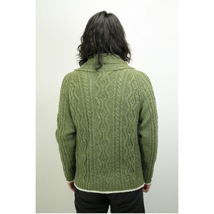 08sircus ケーブルニットジャケット ARMY GREEN サイズ1 08sircus ケーブルニットジャケット ARMY GREEN サイズ1