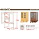 Napoli(ナポリ) Glass Cabinet(ガラスキャビネット) 幅59cm ナチュラル 写真2