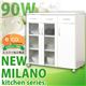 NEW MILANO（ニューミラノ） レンジワゴン 90W 幅90cm×高さ90cm 【鏡面仕上げ】