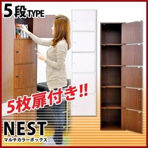 マルチカラーボックス5D【NEST.】5ドアタイプ ホワイト