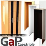 すき間収納ラック【GaP】専用枠 収納ケース3杯用 BKC-3 ダークブラウン