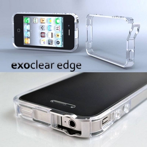 ◆iPhone4S / iPhone4 バンパーケース exoclear edge (エクソクリア エッジ) Smoke Black