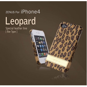 ◆iPhone4S / iPhone4 対応ケース◆ Leopard Bar●ラムスキン●