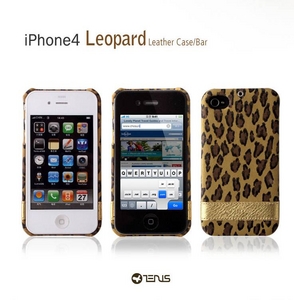 ◆iPhone4S / iPhone4 対応ケース◆ Leopard Bar●ラムスキン●