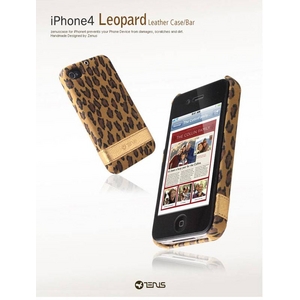 ◆iPhone4S / iPhone4 対応ケース◆ Leopard Bar●ラムスキン●