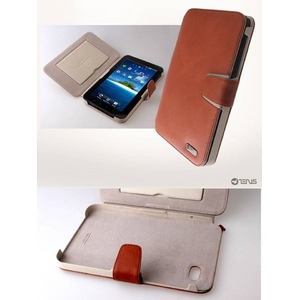★Galaxy Tab/ギャラクシー タブ●本革●レザーケースColor Edge【スタンド付き】 -Yellow Gray