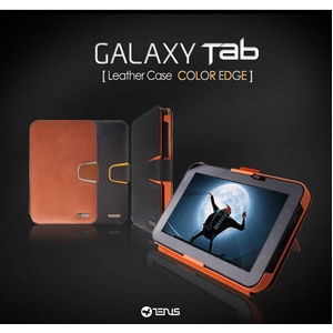 ★Galaxy Tab/ギャラクシー タブ●本革●レザーケースColor Edge【スタンド付き】 -Beige Brown