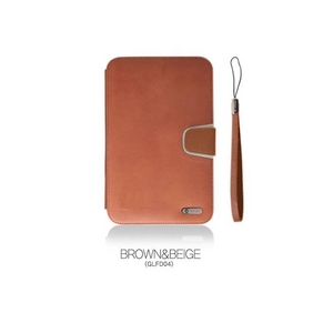 ★Galaxy Tab/ギャラクシー タブ●本革●レザーケースColor Edge【スタンド付き】 -Beige Brown