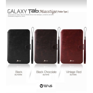★Galaxy Tab/ギャラクシー タブ●Messitige Folderレザー風ケース【スタンド付き】-Vintage Red