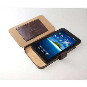 ★Galaxy Tab/ギャラクシー タブ●Messitige Folderレザー風ケース【スタンド付き】-Vintage Red