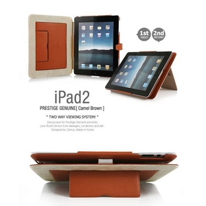 本革 iPAD2ケース Prestige Genuine Caramel Brown