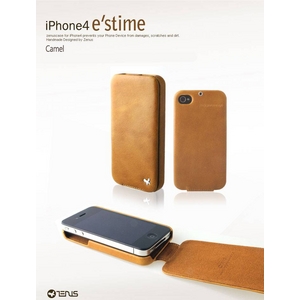 iPhone4S / iPhone4 対応ケース  E`stime Folder 本革 Gold Brown