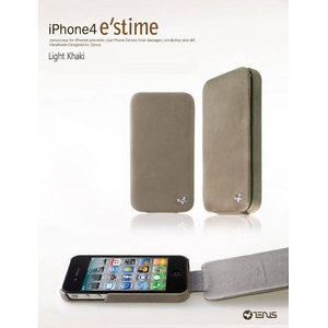 iPhone4S / iPhone4 対応ケース  E`stime Folder 本革 Gold Brown