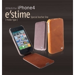 iPhone4S / iPhone4 対応ケース E`stime Folder 本革 Jazz Gray