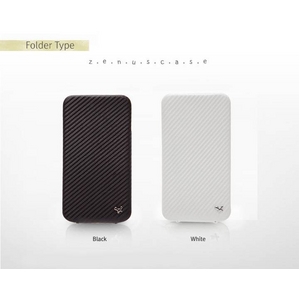 ●本革●Zenus Galaxy S2 LTE （SC-03D） ケース Carbon Folder-White商品画像の２