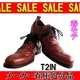 T2in（ツイン） メダリオンデザインカジュアルシューズ 43（26〜26.5cm） RED（レッド）