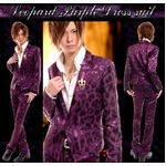 ホスト系ブランドLuxuryBlack(ラグジュアリーブラック)ラグジュアリードレススーツ彩艶Leopord×Purple(M)